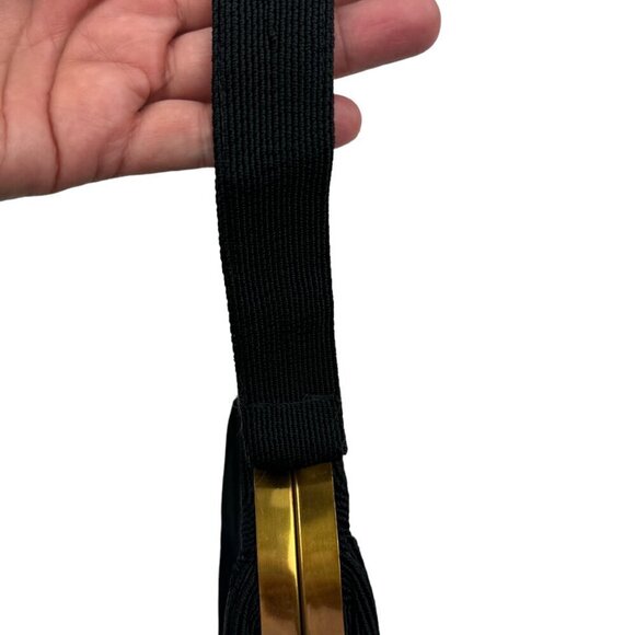 Vintage Textured Rayon 40's-50's Handbag With Gold/Brass Hardware - Picture 4 of 13